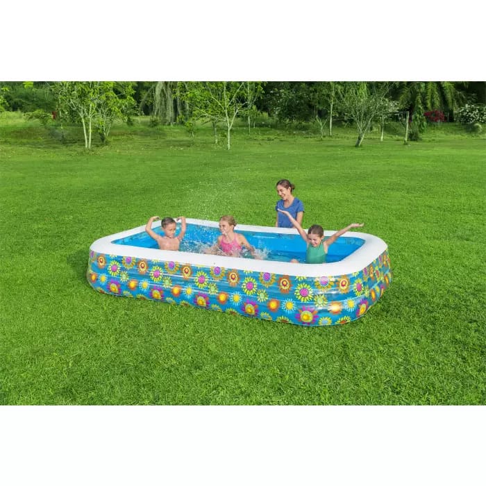 Детский надувной бассейн 305х183х56см "Счастливая Флора" 1161л, от 6 лет