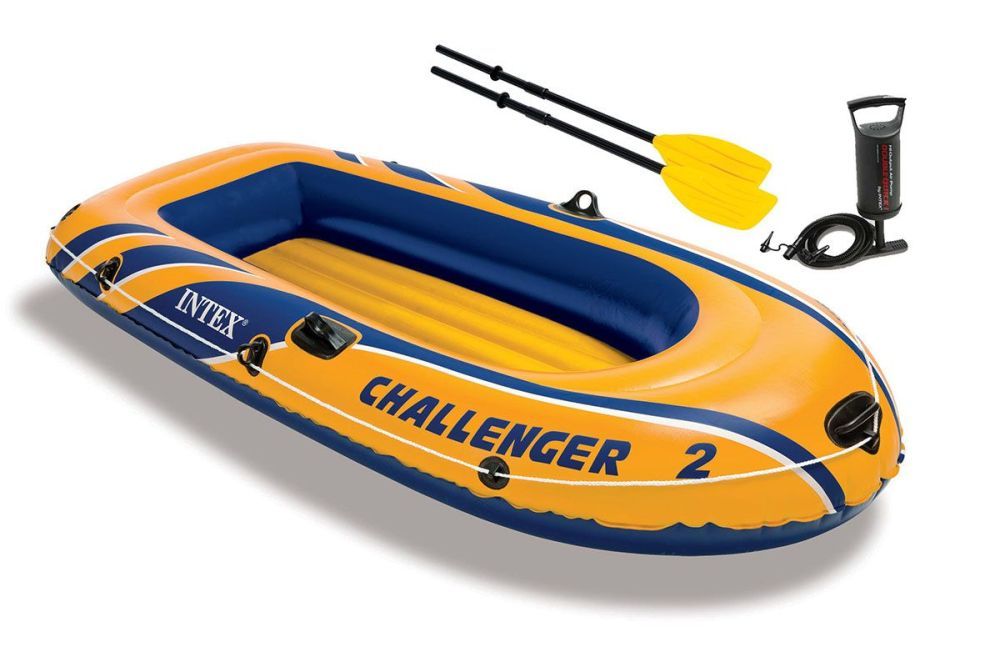 Надувная лодка "Challenger 2" 236х114х41см, вёсла 59623, насос 68612, до 200кг