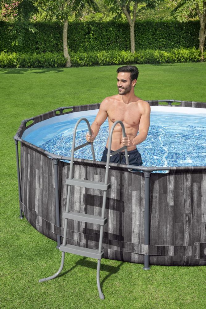 Каркасный бассейн Steel Pro Max 366х100см, 9150л, фил.-насос 2006л/ч, лестница, Bestway, 5614X BW