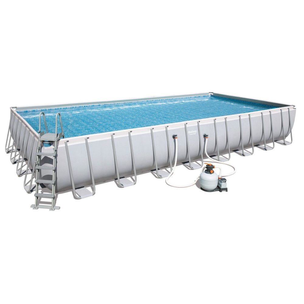 Каркасный бассейн Ultra Frame 732x366x132см, 31805л, ком.фил.-нас, лест, тент, подс, наб.д/чис, воле, Intex, 28366