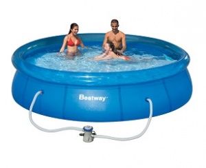 Бассейн с надувным бортом 366х76 см, 5377 л, с фильтр-насос 1249л/ч., Bestway, 57112 BW