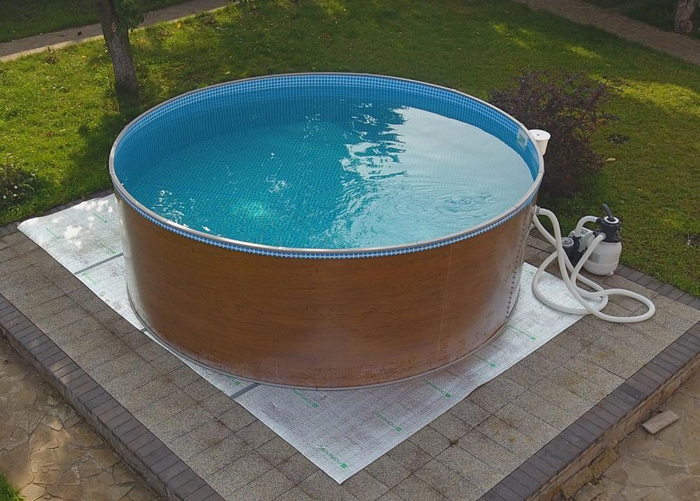 Круглый бассейн 244х125см "Темный шоколад (RAL 8017)" 5200л