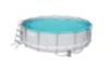 Каркасный бассейн Power Steel 427х107см, 13030л, фильтр-насос, лестница, тент, Bestway, 56641 BW