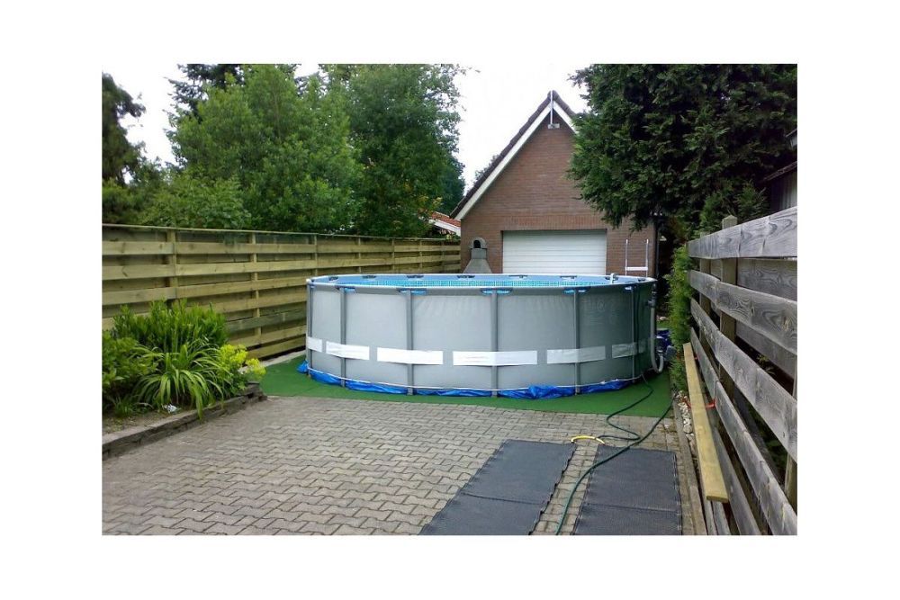 Каркасный бассейн Ultra Frame, 488х122см, 19156л, фильтр-насос 5678л/ч, лестница, тент, подстилка, Intex, 28322