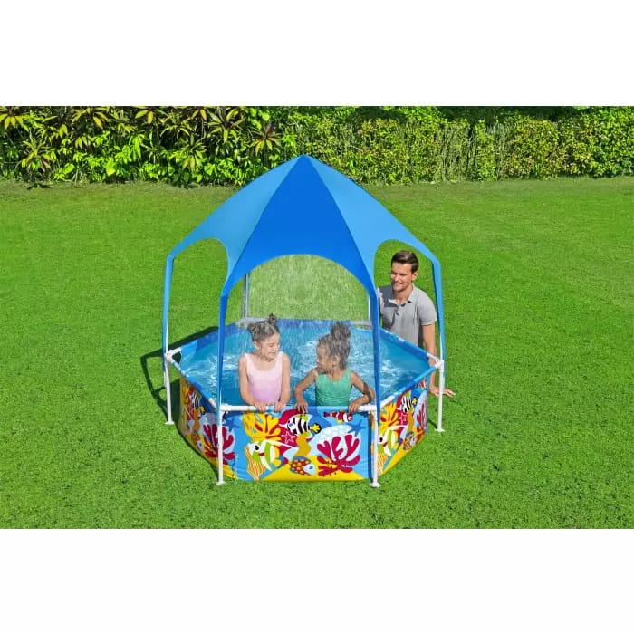 Детский каркасный бассейн 183х51см с навесом, 930л