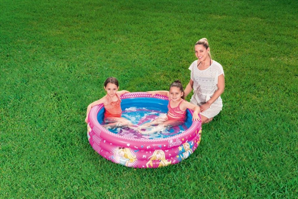 Детский надувной бассейн 122х30см "Barbie" 200л, от 2 лет