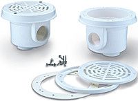 Донный слив круглый из ABS-пластика 2"М плен.бас (A0092L)