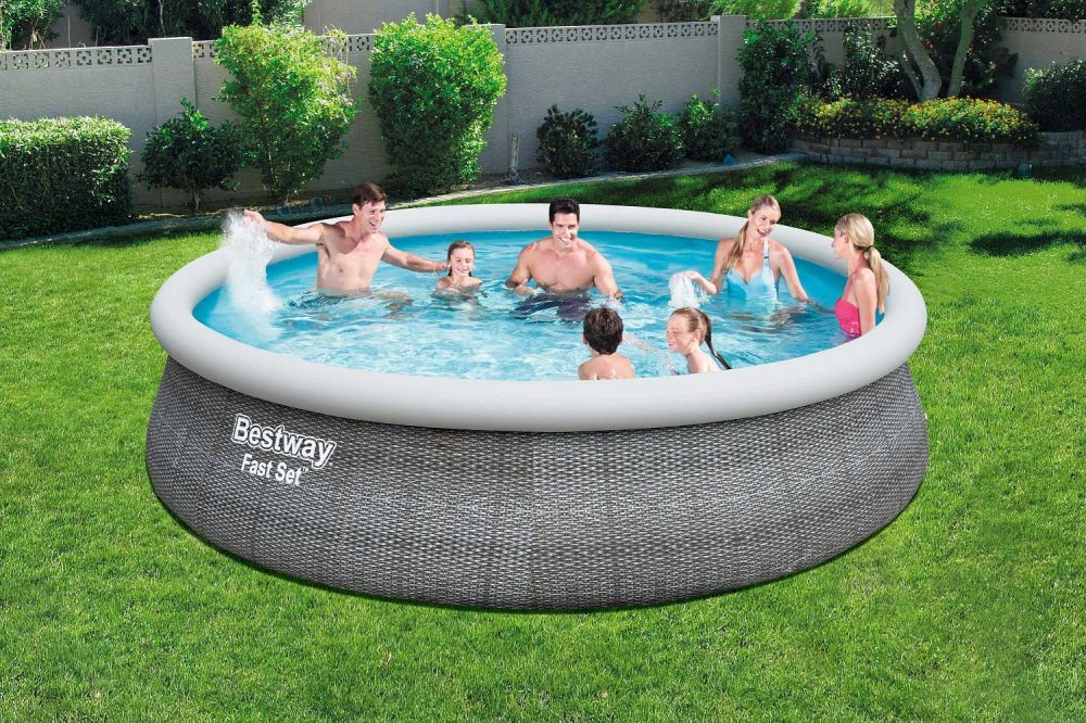 Бассейн Fast Set 457х107см, 12362 л, фил.-насос 2006л/ч, лестн., Bestway, 57372 BW