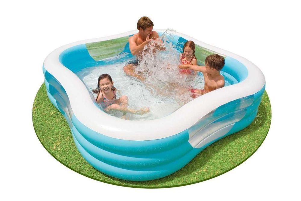 Детский надувной бассейн 229х229х56см "Волны" 1350л, от 6 лет
