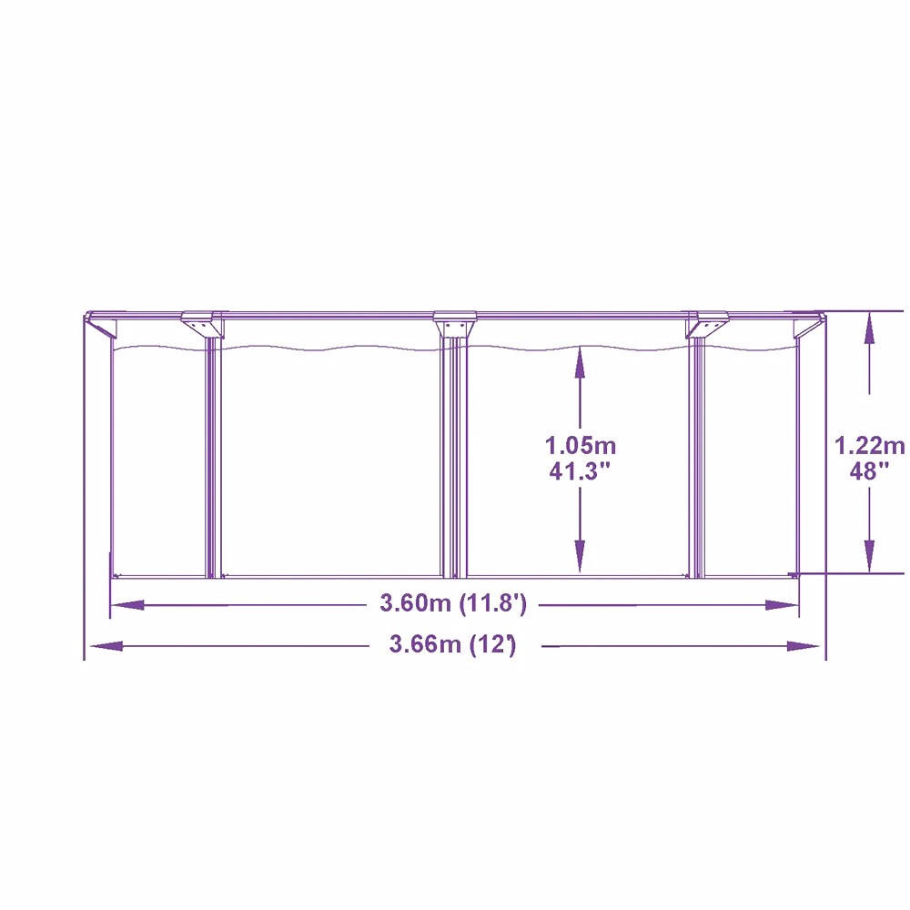 Стальной бассейн Hydrium Pool Set 360х120см, 10990л, фил.-насос 2006л/ч, лестница
