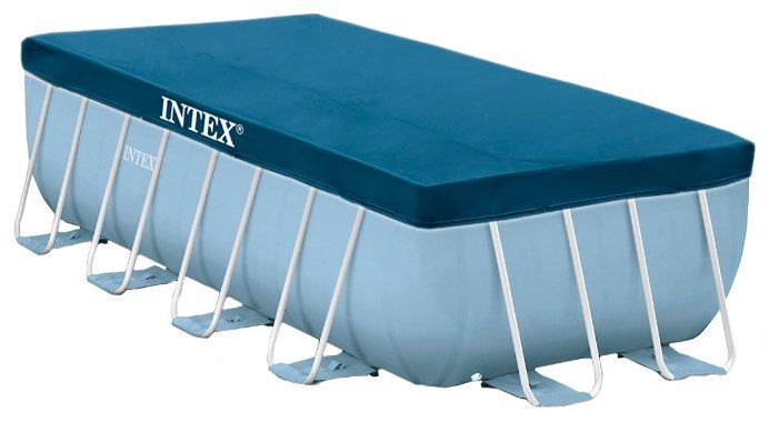 Каркасный бассейн Prism Frame 488х244х107см, 10874л, фил.-насос 3785л\ч, лестница, тент, подстилка, Intex, 26778