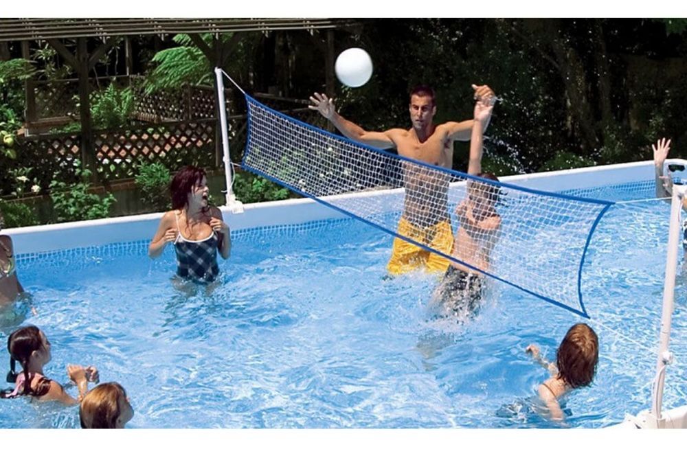 Каркасный бассейн Ultra Frame 732x366x132см, 31805л, ком.фил.-нас, лест, тент, подс, наб.д/чис, воле, Intex, 28366