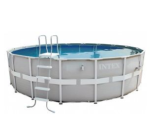 Каркасный бассейн Ultra Frame 488х122см, хлорогенер, лестница, тент, подстилка, Intex, 28326