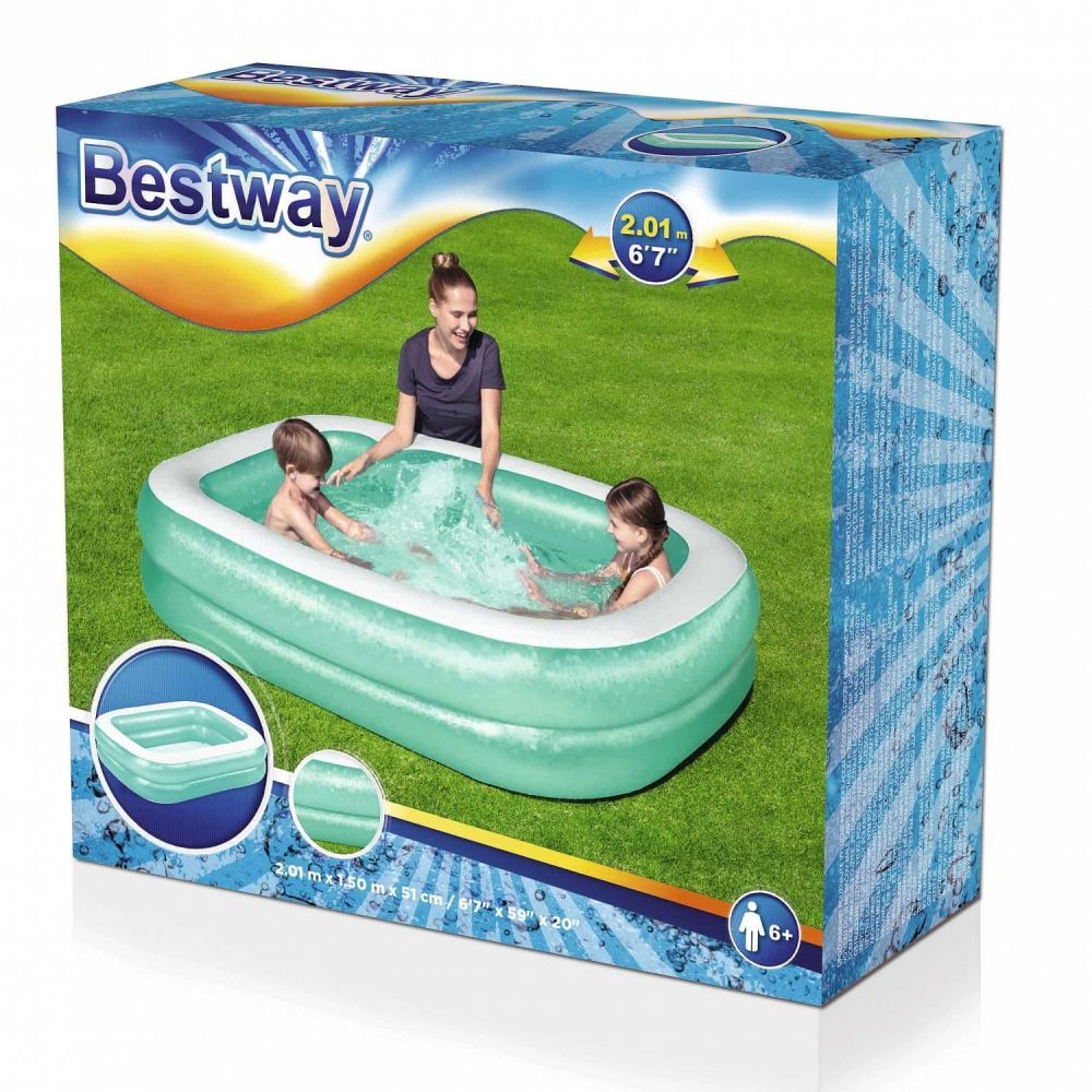 Детский надувной бассейн 201х150х51см, 450л, от 6 лет