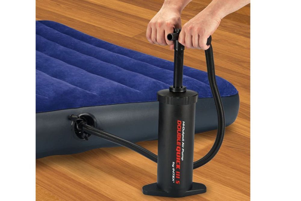 Насос ручной 37см "Double Quick III S" шланг с 3 насадками