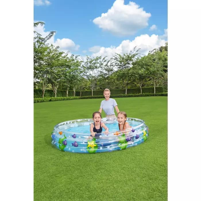 Детский надувной бассейн 183х33см "Подводный мир" 480л, от 2 лет