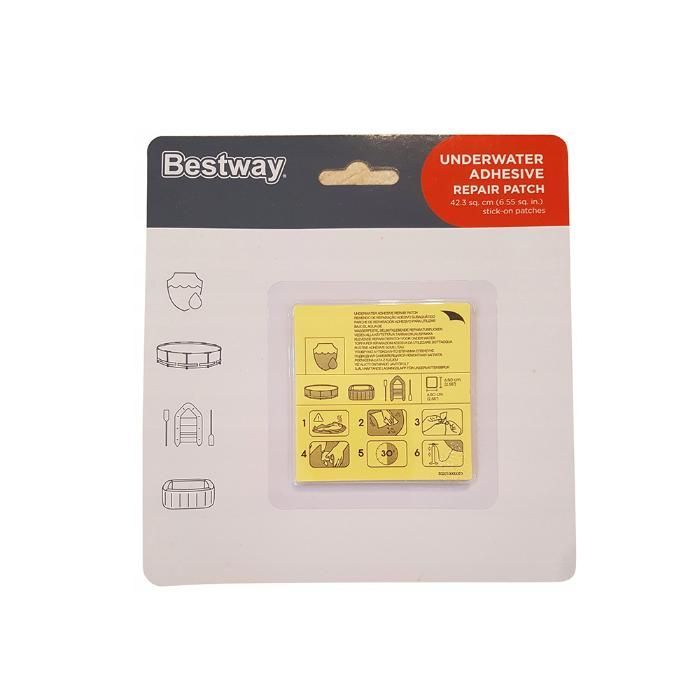 Ремонтный комплект 6.5х6.5см, водостойкий, самоклеящиеся заплатки, 6шт
