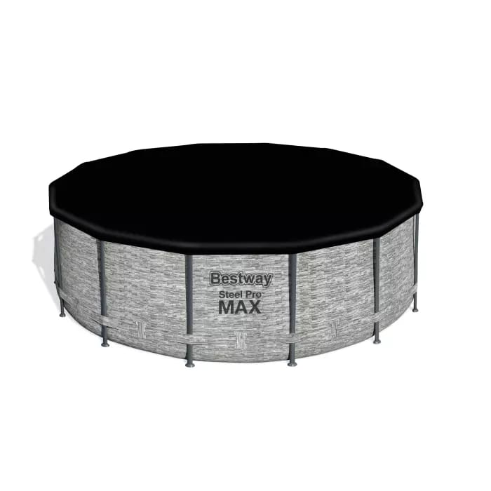 Каркасный бассейн Steel Pro MAX 427х122см, 15232л, фил.-насос 3028л/ч, лестница, тент, Bestway, 5619D BW