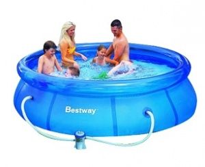 Бассейн с надувным бортом 305х76 см, 3638 л, с фильтр-насос 1249л/ч., Bestway, 57109 BW