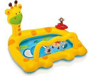 Детский надувной бассейн 112х91х72см "Жираф" 53л, от 1 до 3 лет