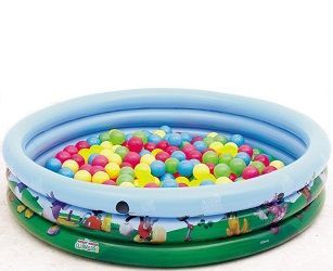 Детский круглый бассейн Play Pool Ball Pit 122х25 см (140 л) + 75 шариков. MMCH