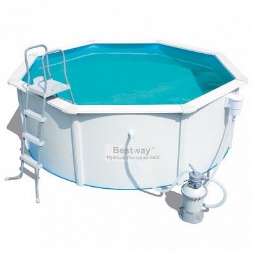 Стальной бассейн Hydrium Pool Set 360х120см, 10990л, фильтр-насос 2006л/ч, лестница, Bestway, 56292 BW