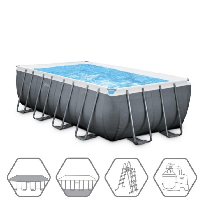 Каркасный бассейн Ultra XTR Frame 549х274х132см, 17203л, песч.фил.-нас. 4500л\ч, лестн, тент, подст., Intex, 26356