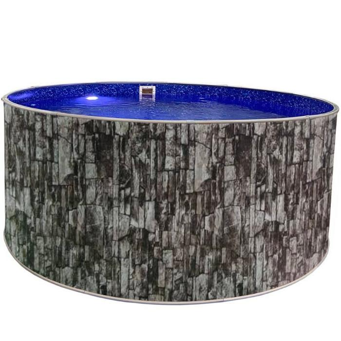 Круглый бассейн 244х125см "Природный камень" 5200л