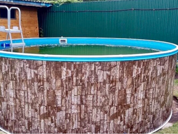 Круглый бассейн 366х125см "Природный камень" 12200л