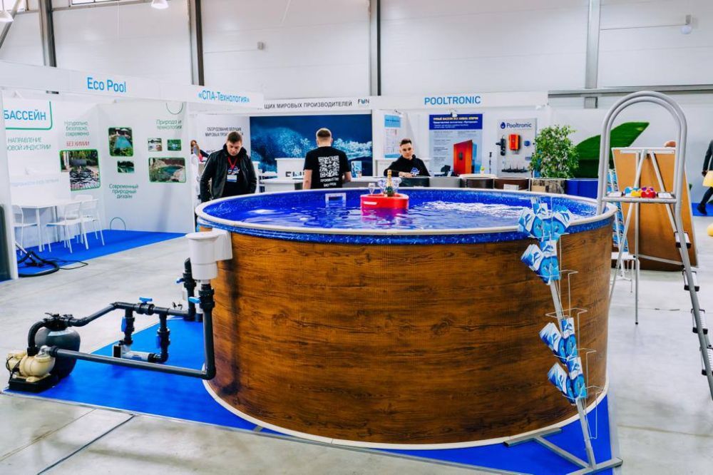 Круглый бассейн ЛАГУНА 2 х 1,25 м (платина RAL 7024) чаша 0,4мм