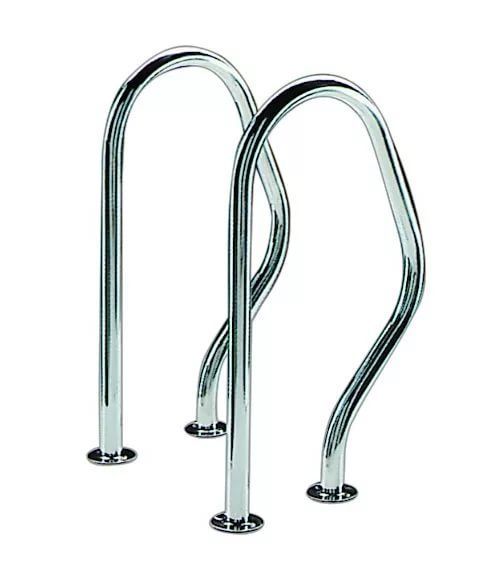 Поручни для выхода из бассейна с фланцами AISI-304 (в компл. 2 шт)