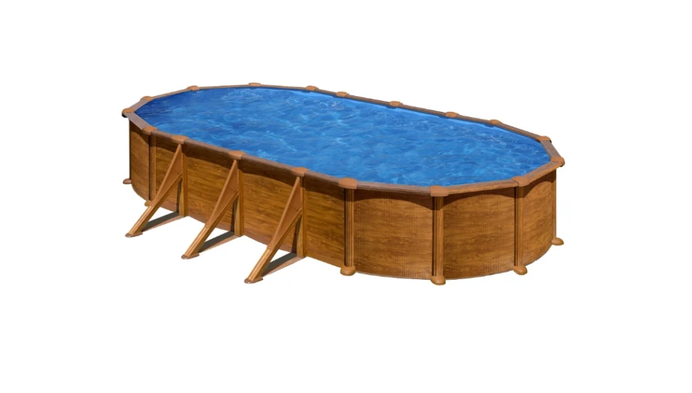 Овальный бассейн 915х470х132см, имитация Дерево