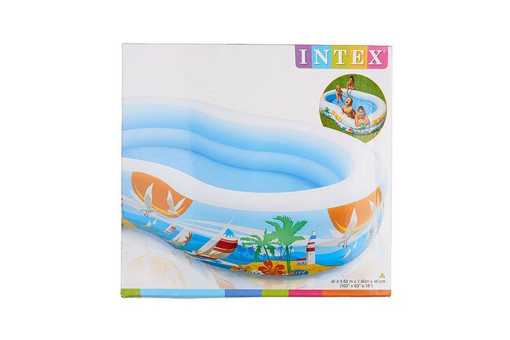 Детский надувной бассейн 262х160х46см "Лагуна" 700л, от 3 лет