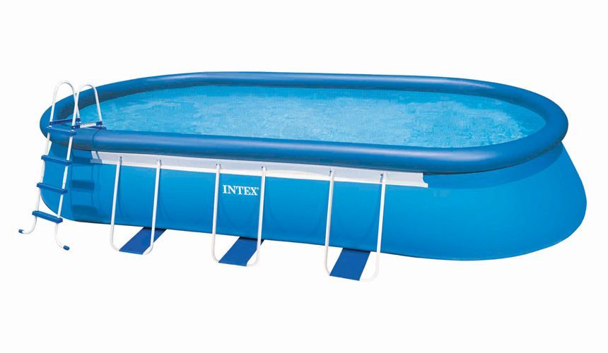 Бассейн овальный Oval Frame 610х366х122см, 16628л, фил.-насос 5678л\ч, лестница, тент, подстилка, Intex, 26194