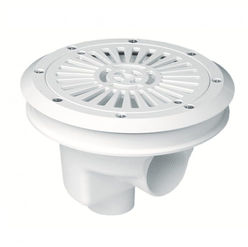 Донный слив круглый из ABC-пластика под пленку 2" Д280