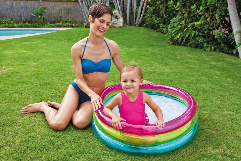 Детский надувной бассейн 86х25см "Радуга" 63л, 1-3 лет