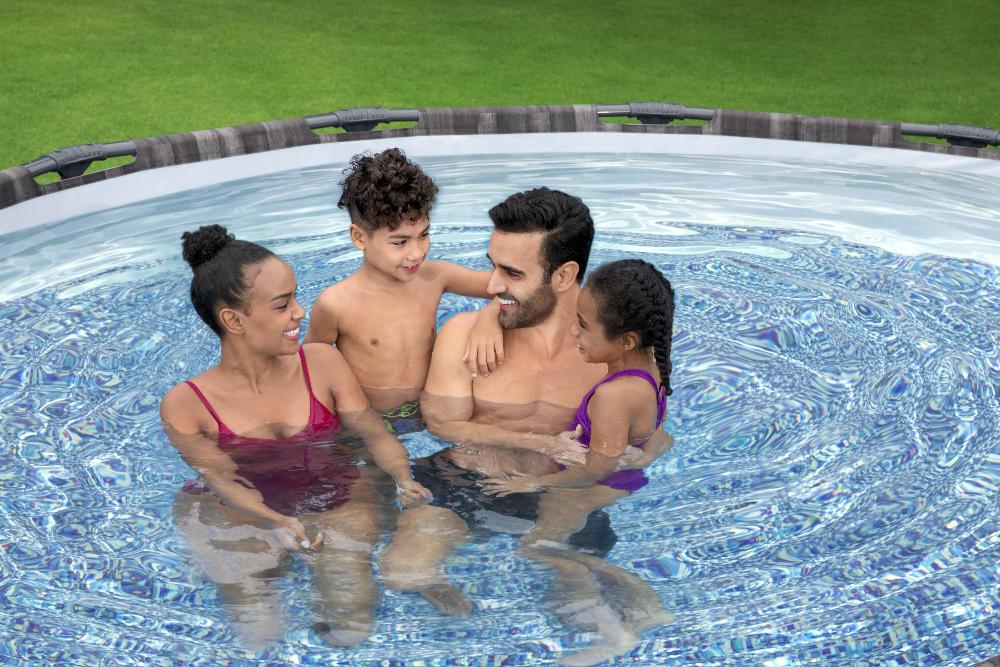 Каркасный бассейн Steel Pro Max 427х107см, 13030л, фил.-насос 3028л/ч, лестница, тент, Bestway, 5614Z BW