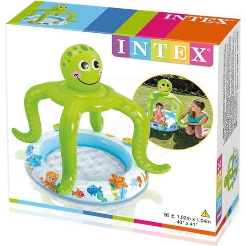 Детский надувной бассейн 102х104см "Осьминожка" 1-3 лет