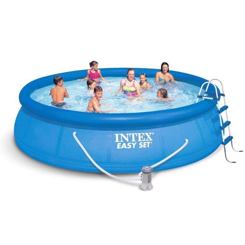 Бассейн Easy Set, 457х107см, 12430л, фильтр-насос 3785л/ч, лестница, тент, подстилка, Intex, 28166