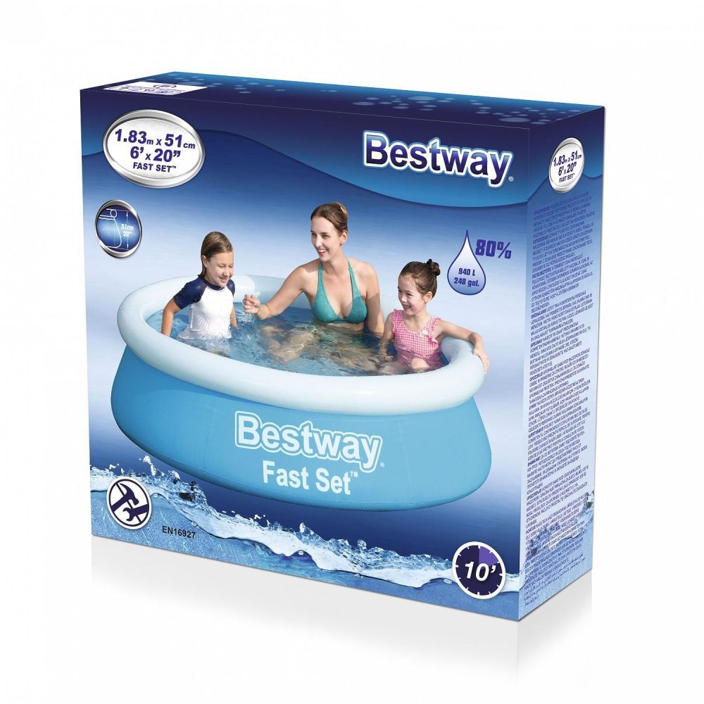 Бассейн Fast Set 183х51см, 940л, Bestway, 57392 BW