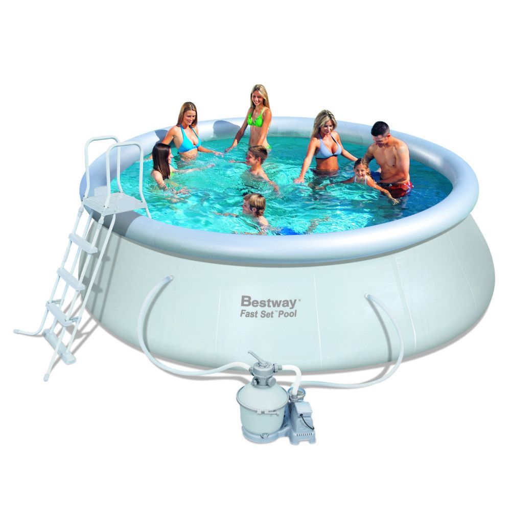 Бассейн с надувным верхом с песч. фил.-нас 457х122 см, Bestway, 57242 BW