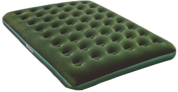 Надувной матрас Flocked Air Bed(Queen) - D Cell Pump 203x152x22 см + насос на батарейках