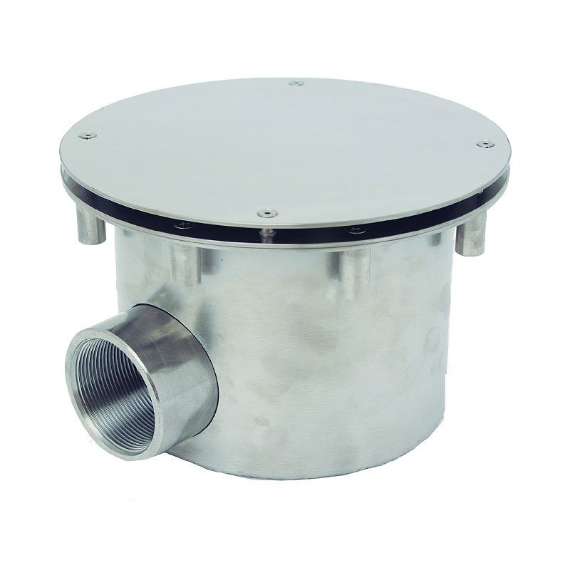 Донный слив антивихрь D225мм (пленка) 2", нерж.ст.316L