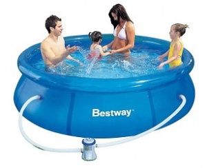Бассейн с надувным бортом 244х66 см, 2300 л, фильтр-насос 1249 л/ч., Bestway, 57100 BW