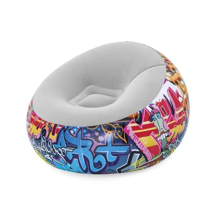 Надувное кресло 112x112x66см "Inflate-A-Chair Graffiti"