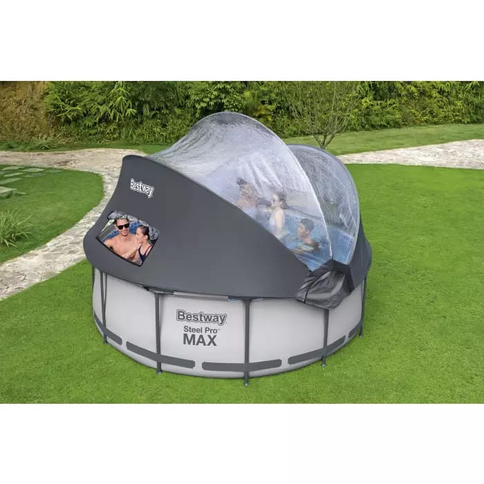 Каркасный бассейн Steel Pro Max 366х100см, 9150л, с навесом, фил.-насос 2006л/ч, лестница, Bestway, 5619N BW