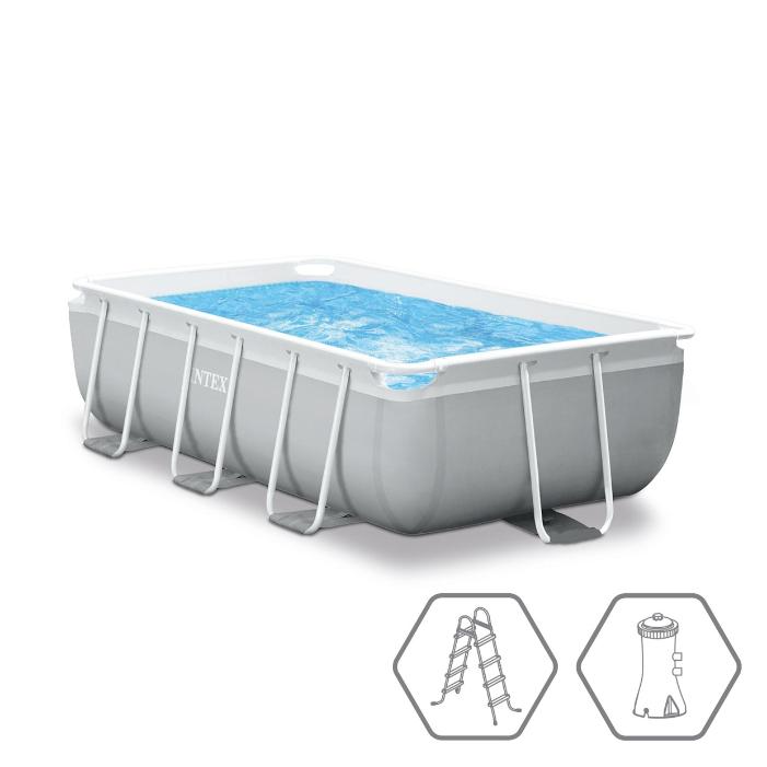 Каркасный бассейн Prism Frame 300х175х80см, 3539л, фил.-насос 2006л\ч, лестница, Intex, 26784