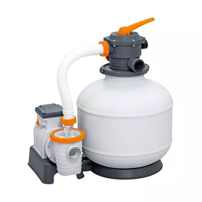 Каркасный бассейн Power Steel 956х488х132см, 52231л, песч.фил.-нас. 8327л/ч, лестн., тент, попл.-доз, Bestway, 56623 BW