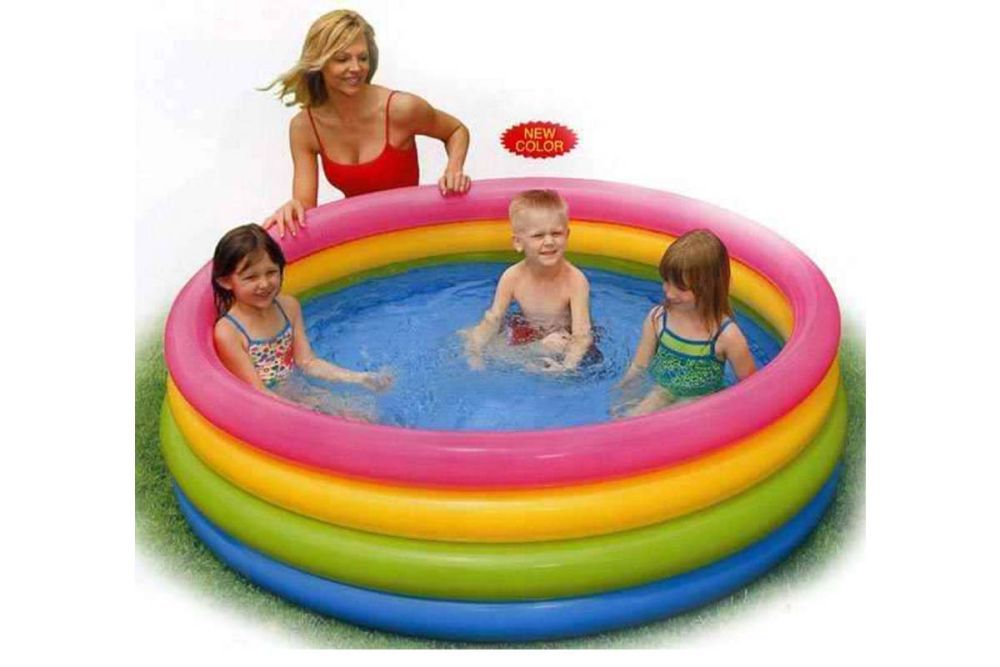 Детский надувной бассейн 168х46см "Радуга" 780л, от 3 лет