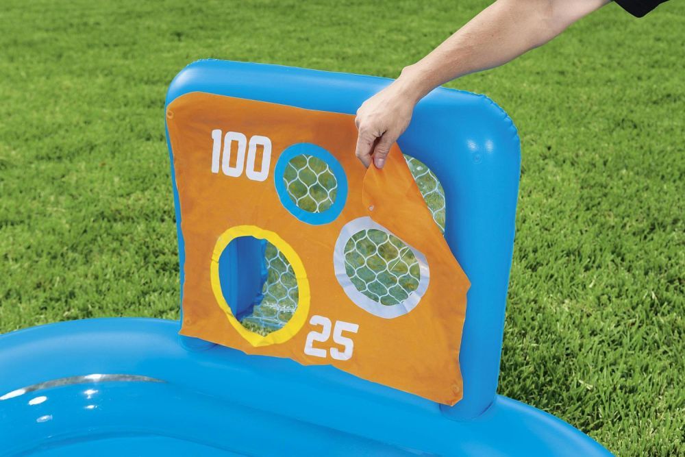 Детский надувной бассейн 237х152х94см "Тир" с мишенью и 5-ю мячами, 462л, от 3 лет